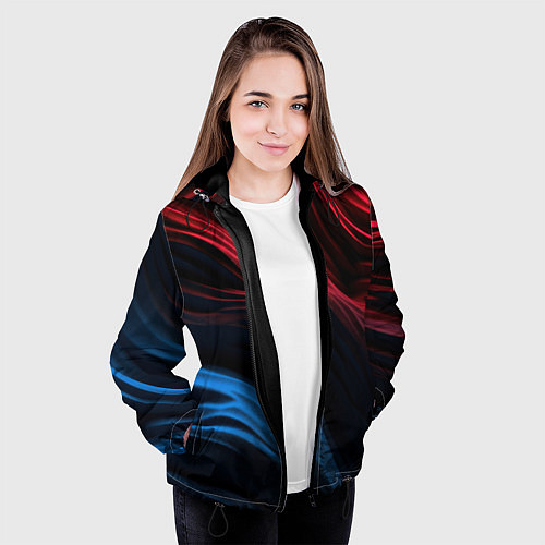 Женская куртка Blue red black / 3D-Черный – фото 3