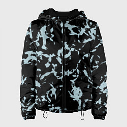 Женская куртка Абстракция черно-голубой