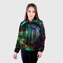 Куртка с капюшоном женская Объективизация, цвет: 3D-черный — фото 2