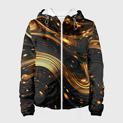 Куртка с капюшоном женская Жидкое золото, цвет: 3D-белый