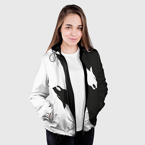 Женская куртка Волк инь ян / 3D-Черный – фото 3