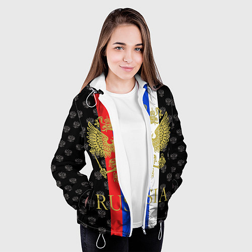 Женская куртка Russia / 3D-Белый – фото 3