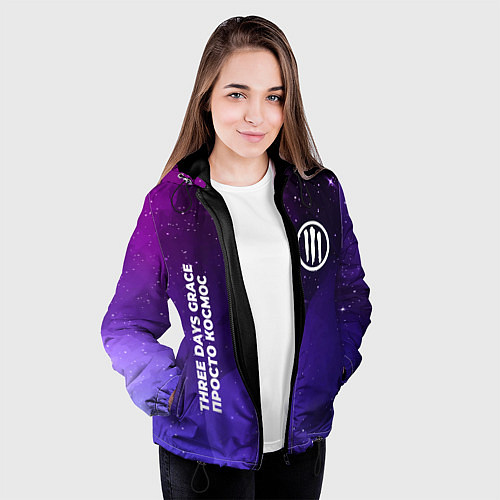 Женская куртка Three Days Grace просто космос / 3D-Черный – фото 3