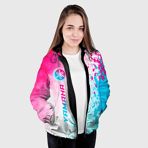Женская куртка Yamaha neon gradient style: по-вертикали / 3D-Черный – фото 3