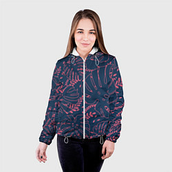 Куртка с капюшоном женская Монстера, цвет: 3D-белый — фото 2