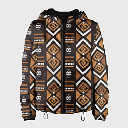 Куртка с капюшоном женская African узор, цвет: 3D-черный