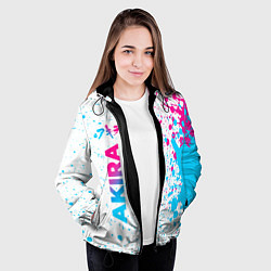 Куртка с капюшоном женская Akira neon gradient style: по-вертикали, цвет: 3D-черный — фото 2