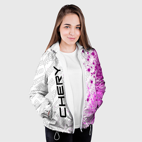 Женская куртка Chery pro racing: по-вертикали / 3D-Белый – фото 3