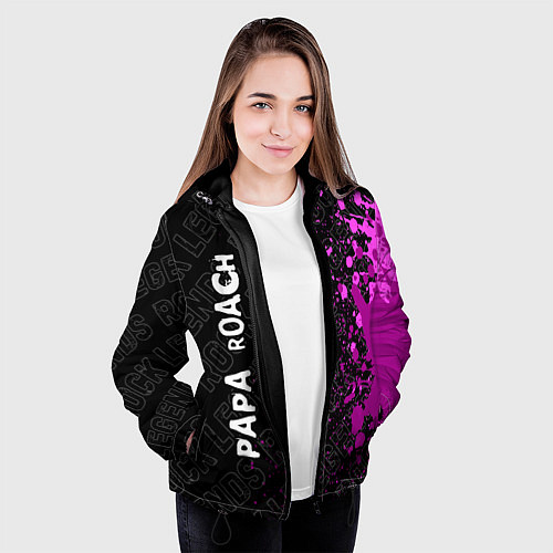 Женская куртка Papa Roach rock legends: по-вертикали / 3D-Черный – фото 3