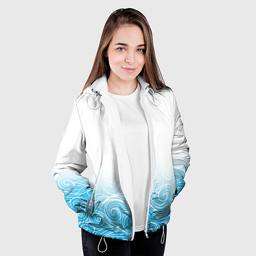 Женская куртка Гинтама текстура / 3D-Белый – фото 3