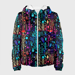 Женская куртка Флуоресцентные Цветы