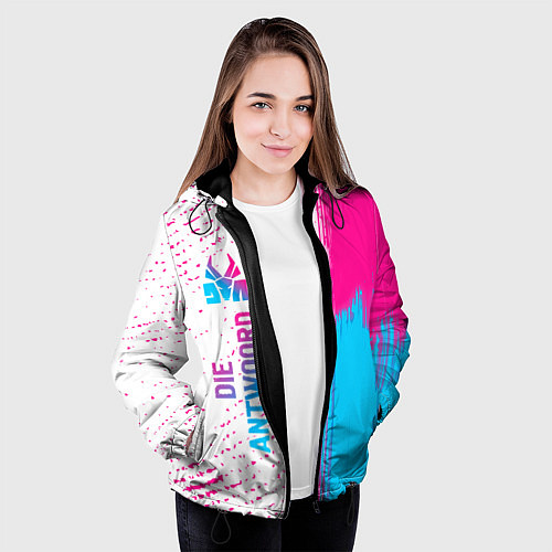 Женская куртка Die Antwoord neon gradient style: по-вертикали / 3D-Черный – фото 3