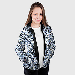 Куртка с капюшоном женская Кристальный голубой, цвет: 3D-черный — фото 2