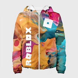 Куртка с капюшоном женская Roblox Logo Color, цвет: 3D-белый