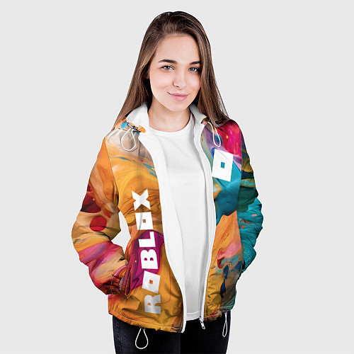 Женская куртка Roblox Logo Color / 3D-Белый – фото 3