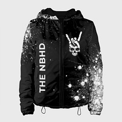 Куртка с капюшоном женская The Neighbourhood и рок символ на темном фоне, цвет: 3D-черный