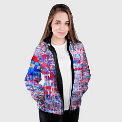 Куртка с капюшоном женская Пестрые краски, цвет: 3D-черный — фото 2