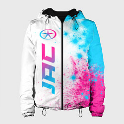 Куртка с капюшоном женская JAC neon gradient style: по-вертикали, цвет: 3D-черный
