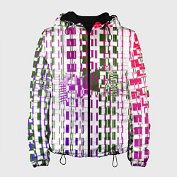 Куртка с капюшоном женская Дырявая абстракция, цвет: 3D-черный