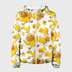 Куртка с капюшоном женская Yellow ducklings, цвет: 3D-белый