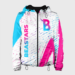 Куртка с капюшоном женская Beastars neon gradient style: надпись, символ, цвет: 3D-черный
