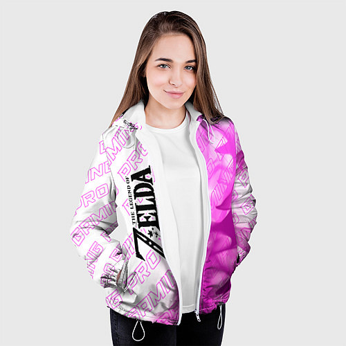Женская куртка Zelda pro gaming: по-вертикали / 3D-Белый – фото 3