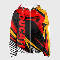 Куртка с капюшоном женская Ducati - red uniform, цвет: 3D-белый