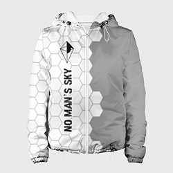 Куртка с капюшоном женская No Mans Sky glitch на светлом фоне: по-вертикали, цвет: 3D-белый