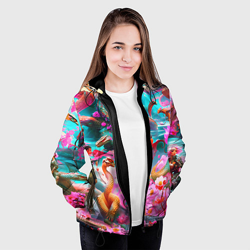 Женская куртка Фантазия сон / 3D-Черный – фото 3