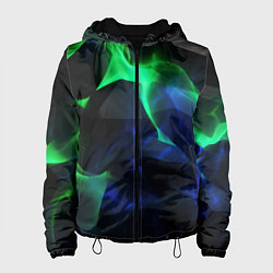 Куртка с капюшоном женская Неоновая лава из плит, цвет: 3D-черный