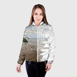 Куртка с капюшоном женская Озёра России, цвет: 3D-белый — фото 2