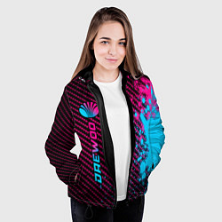 Куртка с капюшоном женская Daewoo - neon gradient: по-вертикали, цвет: 3D-черный — фото 2