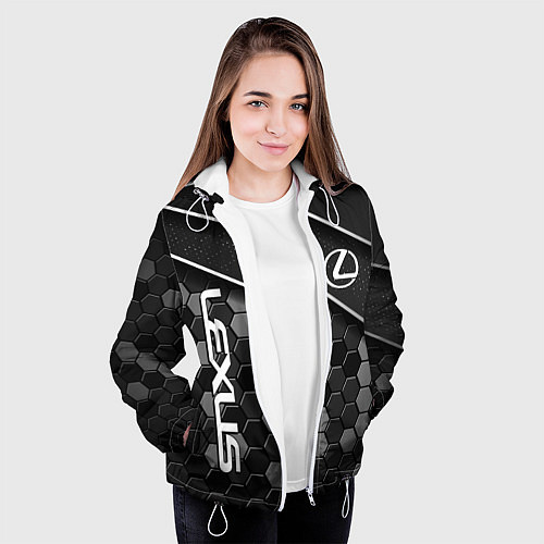 Женская куртка Lexus - Строгий технологичный / 3D-Белый – фото 3