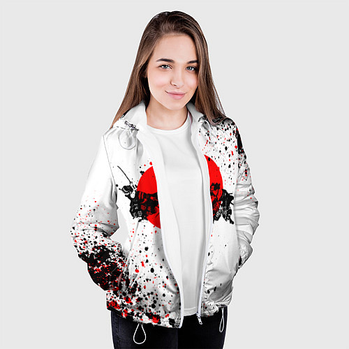 Женская куртка Два самурая / 3D-Белый – фото 3