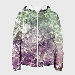 Куртка с капюшоном женская Текстура - Natural charge, цвет: 3D-белый