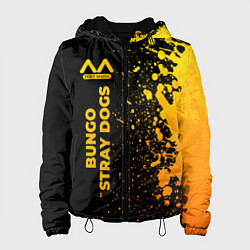 Куртка с капюшоном женская Bungo Stray Dogs - gold gradient: по-вертикали, цвет: 3D-черный