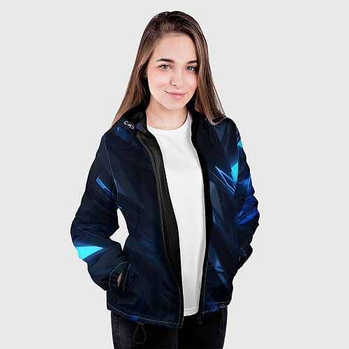 Женская куртка Синяя безгранность / 3D-Черный – фото 3