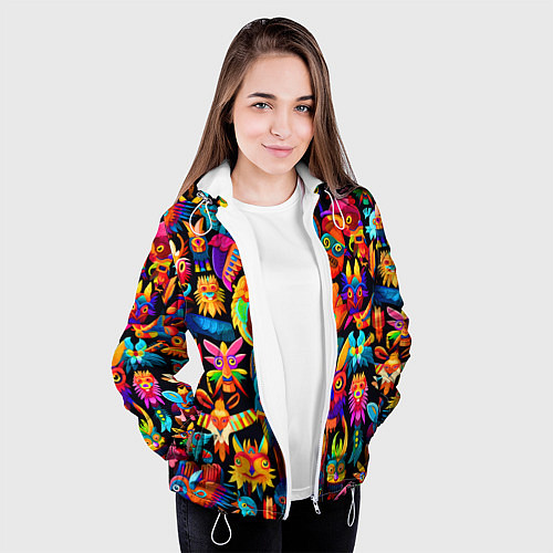 Женская куртка Мифические монстрики / 3D-Белый – фото 3
