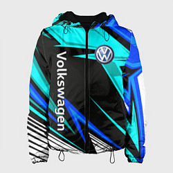 Куртка с капюшоном женская Фольцваген - sport uniform, цвет: 3D-черный