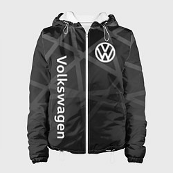 Куртка с капюшоном женская Volkswagen - classic black, цвет: 3D-белый