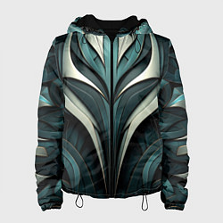 Куртка с капюшоном женская Абстрактные узор в виде лица, цвет: 3D-черный