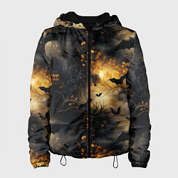 Куртка с капюшоном женская Ночная мышь, цвет: 3D-черный