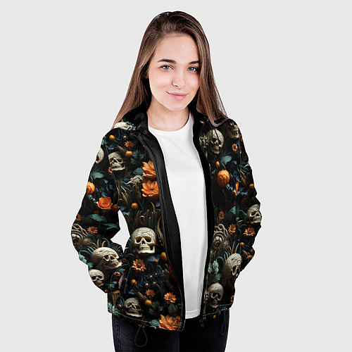 Женская куртка Мистер Череп / 3D-Черный – фото 3