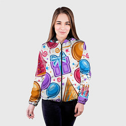 Куртка с капюшоном женская Вечеринка, цвет: 3D-черный — фото 2