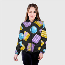 Куртка с капюшоном женская Жевательная резинка, цвет: 3D-черный — фото 2