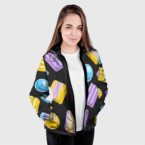 Женская куртка Жевательная резинка / 3D-Черный – фото 3