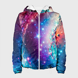 Куртка с капюшоном женская Удивительная вселенная, цвет: 3D-белый