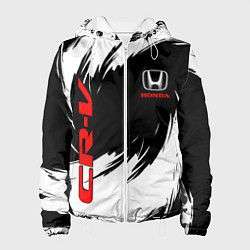 Куртка с капюшоном женская Honda - белые краски, цвет: 3D-белый