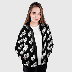 Куртка с капюшоном женская Off выключение, цвет: 3D-черный — фото 2