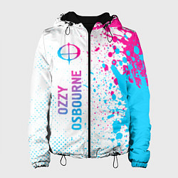 Куртка с капюшоном женская Ozzy Osbourne neon gradient style: по-вертикали, цвет: 3D-черный